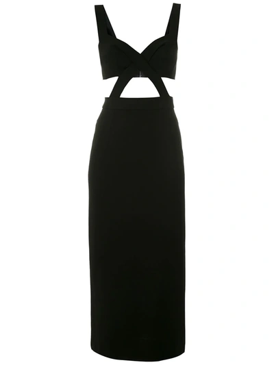 Dolce & Gabbana Cut-out Midi Dress In Black