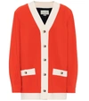 Gucci Contrast Detail Cardigan In Red