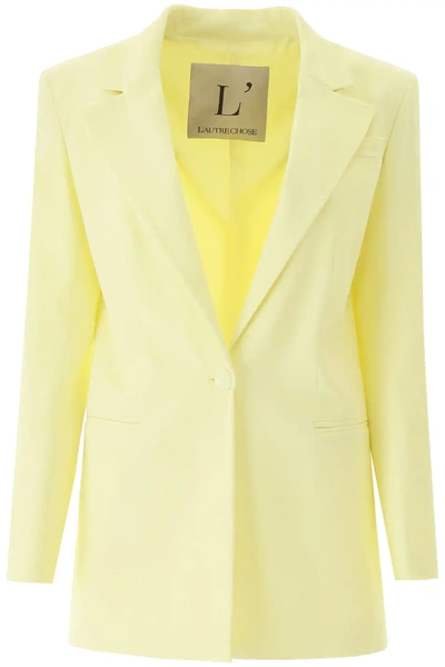 L'autre Chose Single-breasted Jacket In Yellow