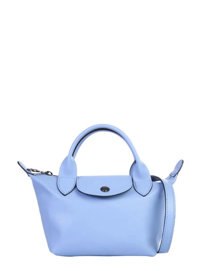 Leather handbag Longchamp Blue in Leather - 20213734