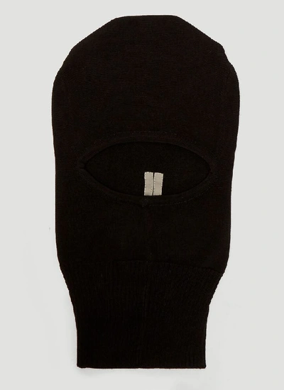 Rick Owens Knitted Balaclava In Black