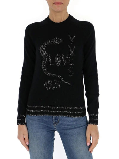 Saint Laurent Love Jumper In Black