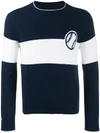 Thom Browne Cashmere Baseball Icon Sweater In Blue