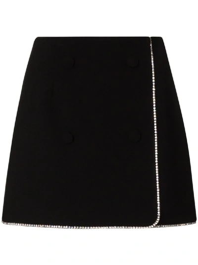 Area Crystal-embellished Mini Skirt In Black