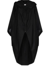 Issey Miyake Air Long Oversized Cape In Black