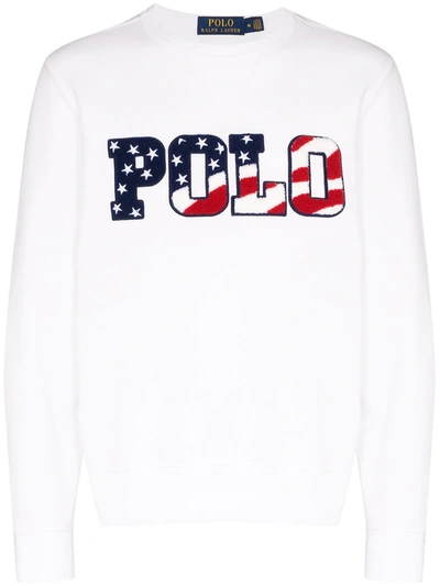 Polo Ralph Lauren Magic Fleece-appliqued Sweatshirt In White
