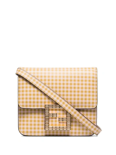 Fendi Yellow Fab Leather Shoulder Bag