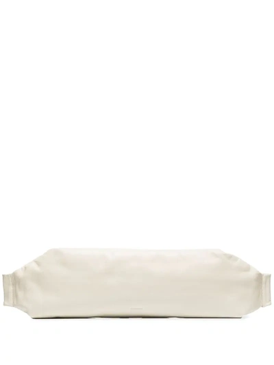 Jil Sander White Padded Small Leather Cross Body Bag