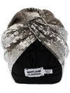 Mary Jane Claverol Silver Adele Sequin Embellished Turban