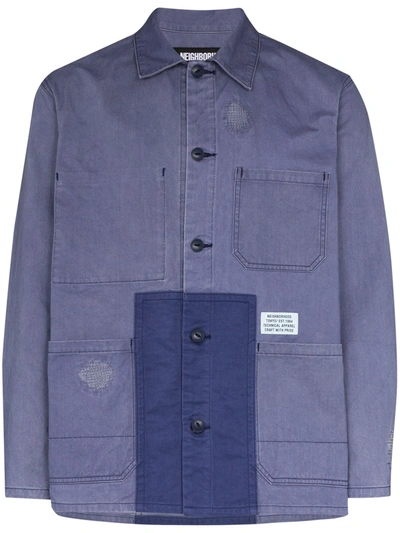 Neighborhood Blue Multi-pocket Cotton Shirt Jacket