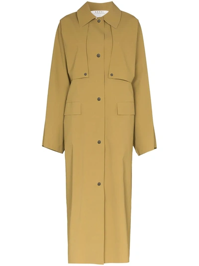Kassl Editions Single-breasted Trench Coat In Beige