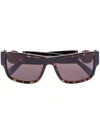 Versace Medusa Medallion Square-frame Sunglasses In Brown
