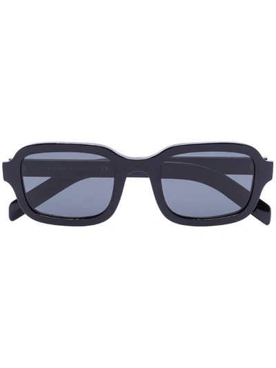 Prada Sonnenbrille Mit Eckigem Gestell In Black