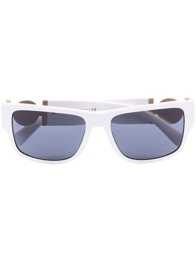 Versace White Medusa Medallion Square Sunglasses