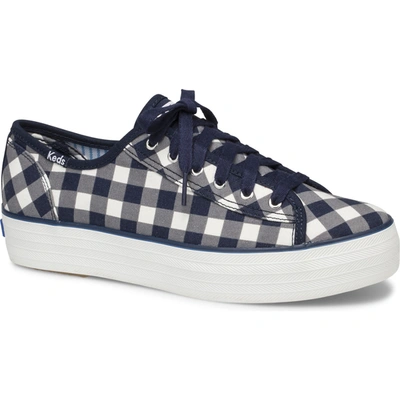 Keds X Draper James Triple Kick Dolly Check In Navy White