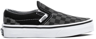 Pre-owned Vans Classic Slip-on Checkerboard Pewter (ps) In Black/pewter