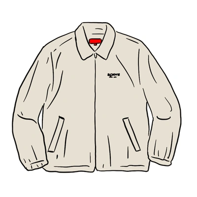 Pre-owned Supreme Wide Wale Corduroy Harrington Jacket Natural