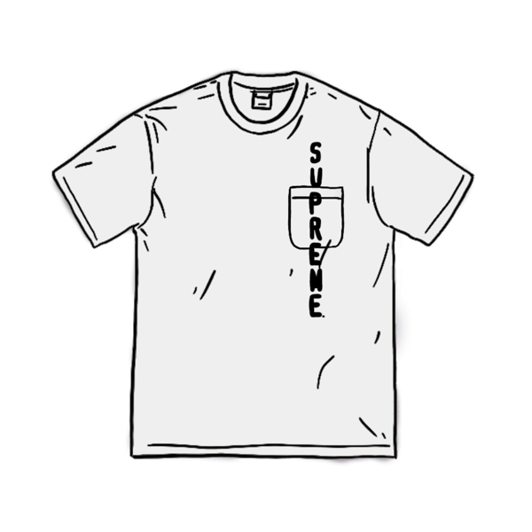 supreme contrast stitch pocket tee