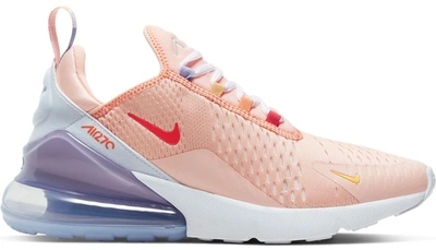 Pre-owned Nike Air Max 270 Washed Coral Football Grey (women's) In Washed Coral/white-football Grey-track Red