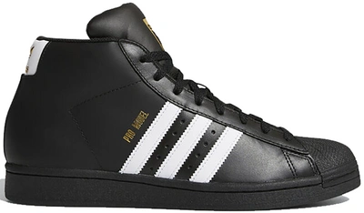 Pre-owned Adidas Originals  Pro Model Black White In Core Black/footwear White/gold Foil
