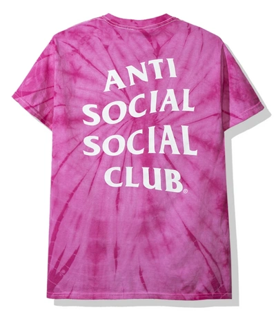 Pre-owned Anti Social Social Club Laguna Tee (fw19) Pink Tie Dye