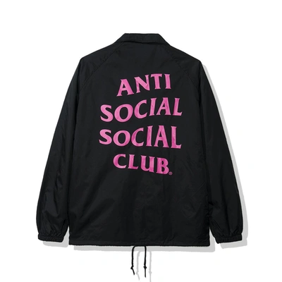 Pre-owned Anti Social Social Club Forever Hated Coach Jacket (fw19) Black