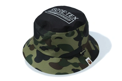 Pre-owned Bape  Gore-tex 1st Camo Bucket Hat Green