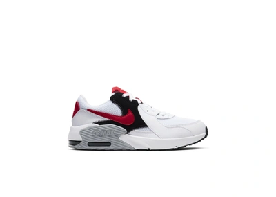 Pre-owned Nike Air Max Excee White University Red (gs) In White/black/wolf Grey