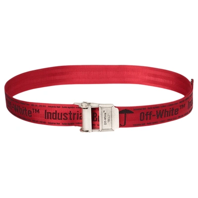 Pre-owned Off-white Short 2.0 Industrial Belt Red/black/no Color