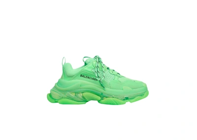 Pre-owned Balenciaga  Triple S Soft Neon Green Clear Sole