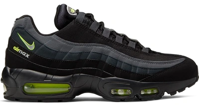 Pre-owned Nike  Air Max 95 Retro Logo Black Grey Volt In Black/wolf Grey-cool Grey-volt