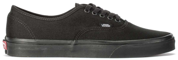 vans authentic black canvas