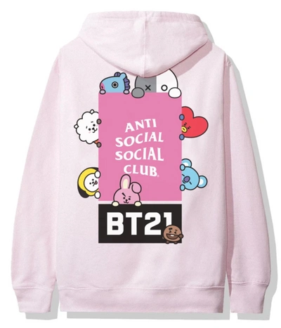 Pre-owned Anti Social Social Club X Bt21 Madhouse Hoodie (fw19) Pink