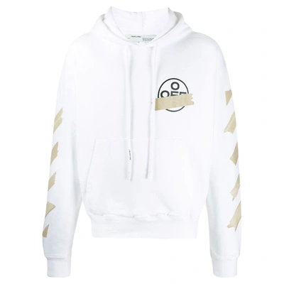Pre-owned Off-white Tape Diag Arrows Hoodie White/beige