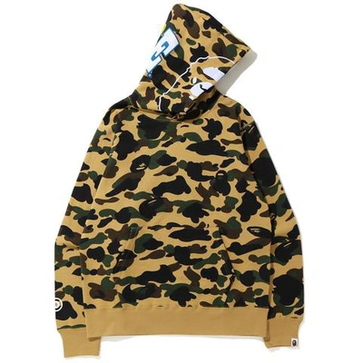 Pre-owned Bape  1st Camo 2nd Ape Pullover Hoodie Yellow