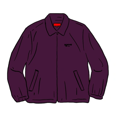 Pre-owned Supreme  Wide Wale Corduroy Harrington Jacket Purple