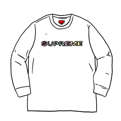 Pre-owned Supreme Meta Logo L/s Top White | ModeSens