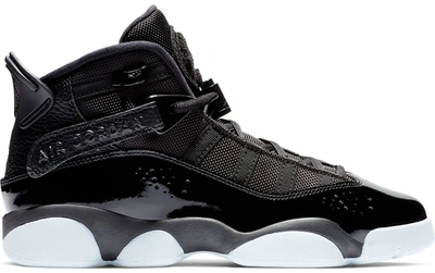 Pre-owned Jordan 6 Rings Black White (gs) In Black/black-white