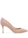 Sergio Rossi Godiva 75mm Pointed Pumps In Pink