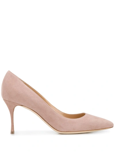 Sergio Rossi Godiva 75mm Pointed Pumps In Pink