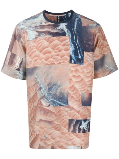 Raeburn Mars-print Crew-neck T-shirt In Neutrals