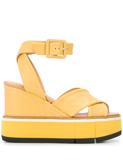 Paloma Barceló Eillen Platform Sandals In Yellow