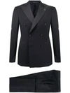 Tagliatore Two-piece Virgin Wool Suit In Blue