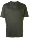 Giorgio Armani Logo Embroidered T-shirt In Green