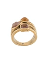 Goossens Mini Cabochons Stacking Ring In Gold