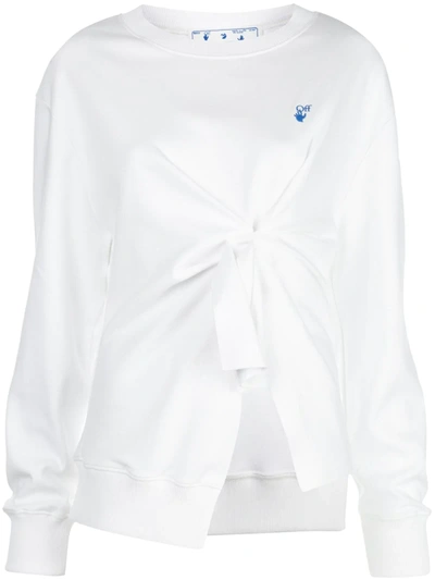 Off-white Knot-detail Sweatshirt In White