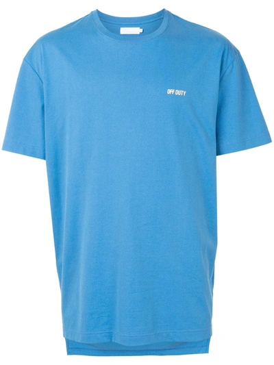 Off Duty Logo Print T-shirt In Blue