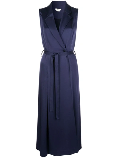 Jason Wu Tuxedo Wrap Dress In Blue | ModeSens