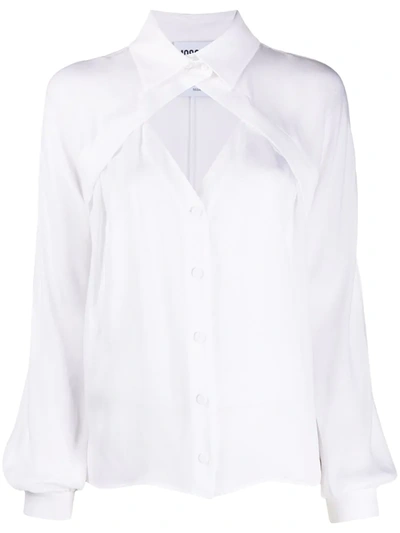 Moschino Cut-out Detail Shirt In White