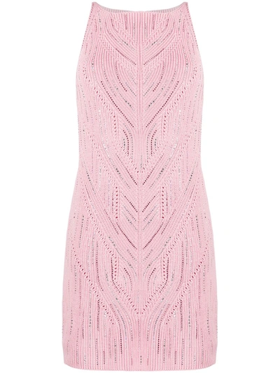 Ermanno Scervino Knitted Mini Dress In Pink